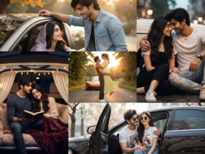 Romantic Couple AI Prompt Indian – 5 Stylish Car Date Romance Styles