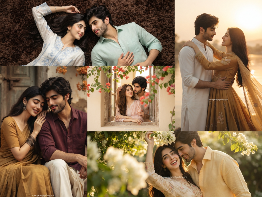 Romantic Couple AI Prompt Indian – 5 Beautiful Couple Photo Styles